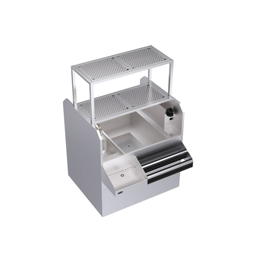 Krowne KRPT-42RP-10 42" Royal Series Cocktail Station w/ 135 lb Ice Bin, Stainless Steel-cityfoodequipment.com