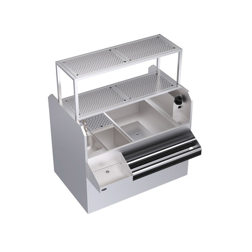 Krowne KRPT-54BRP-10 54" Royal Series Cocktail Station w/ 115 lb Ice Bin, Stainless Steel-cityfoodequipment.com