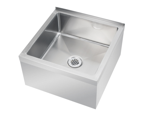 Krowne MS-2424 Floor Mount Mop Sink w/ 9"D Bowl, Stainless-cityfoodequipment.com