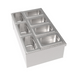 Krowne MW-CT12 MoveWell Condiment Tray Insert Set - 7 Stainless Steel Cups-cityfoodequipment.com