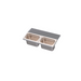 Krowne KR-UMGT-2 (2) Compartment Bar Garnish Tray - No Lid, Undermount-cityfoodequipment.com