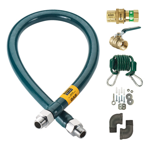 Krowne M5072K 72" Gas Connector Kit w/ 1/2" Male/Male Couplings-cityfoodequipment.com
