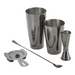 Krowne KR-BK3 5-Piece Cocktail Shaker Set - Gun Metal Black-cityfoodequipment.com