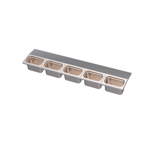 Krowne KR-UMGT-5 (5) Compartment Bar Garnish Tray - No Lid, Undermount-cityfoodequipment.com