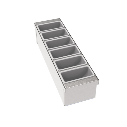 Krowne MW-CT6 MoveWell Condiment Tray Insert Set - 6 Plastic Cups-cityfoodequipment.com