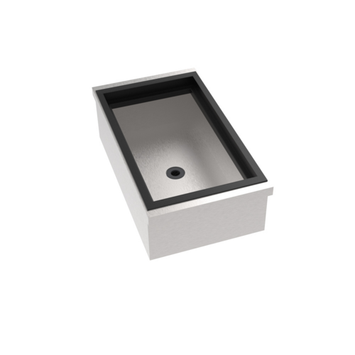 Krowne MW-IB12 MoveWell Ice Bin Modular Insert - Insulated, Sliding Cover, Stainless Steel-cityfoodequipment.com