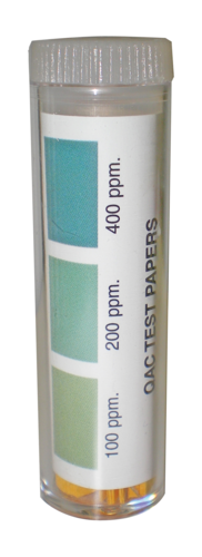Krowne S25-124 QAC Test Strips, 100 Strips per Bottle-cityfoodequipment.com