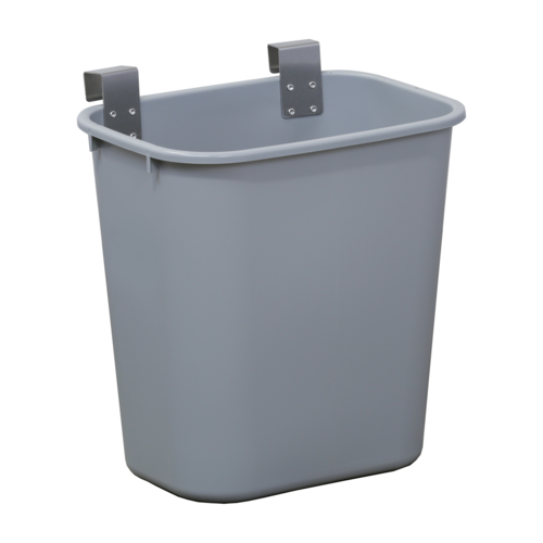 Lakeside 202-6 Large Waste Basket w/ Hanger Strap, Polyethylene, Gray-cityfoodequipment.com