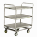 Lakeside 211 3 Level Stainless Utility Cart w/ 500 lb Capacity, Flat Ledges-cityfoodequipment.com