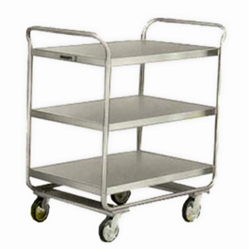 Lakeside 244 3 Level Stainless Utility Cart w/ 500 lb Capacity, Flat Ledges-cityfoodequipment.com
