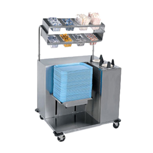 Lakeside 2620 Mobile Tray Starter w/ Tray & Plate Dispenser-cityfoodequipment.com