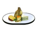 Geneva Oval Rimless Mirror Tray w/ Black Vinyl Edge, 16 x 32" (264)-cityfoodequipment.com