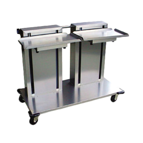 Lakeside 2814 Mobile Double Cantilever Tray Dispenser for 12" x 22" Trays-cityfoodequipment.com