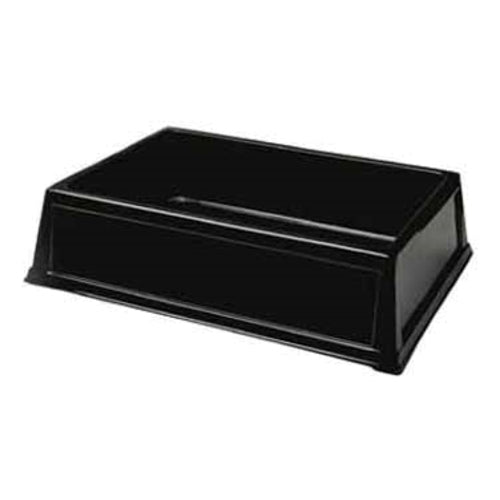 Geneva Rectangular Cooling Tub - 20"L x 12"W x 6"H, Plastic, Black (296)-cityfoodequipment.com