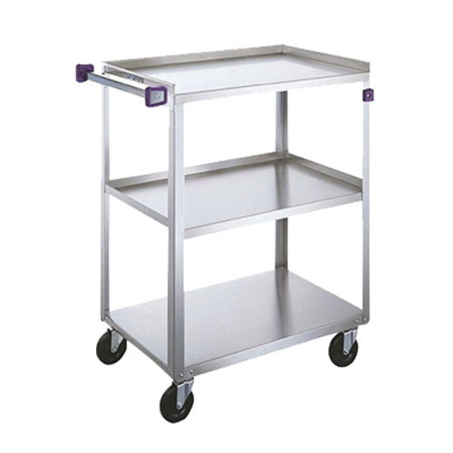 Lakeside 311A 3 Level Stainless Utility Cart w/ 300 lb Capacity, Raised Ledges-cityfoodequipment.com