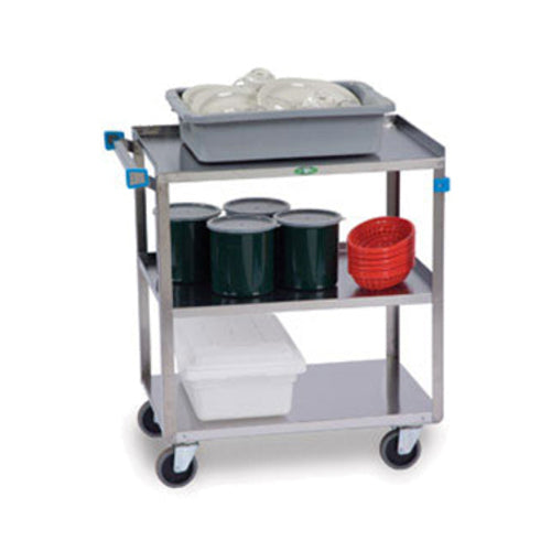 Lakeside 322 3 Level Stainless Utility Cart w/ 300 lb Capacity, Raised Ledges-cityfoodequipment.com