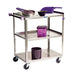 Lakeside 322A 3 Level Stainless Utility Cart w/ 300 lb Capacity, Raised Ledges-cityfoodequipment.com