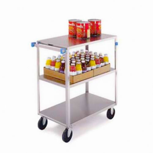 Lakeside 351 3 Shelf Open Tray Truck w/ Push Handle, 500 lb Capacity, Stainless-cityfoodequipment.com