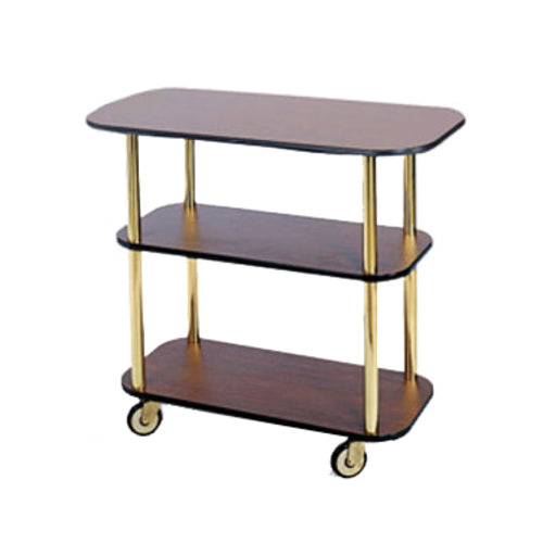 Geneva Rectangular Dessert Cart w/ Multi-Tiered Design - Mahogany (36100)-cityfoodequipment.com