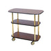 Geneva Rectangular Dessert Cart w/ Multi-Tiered Design - Mahogany (36100)-cityfoodequipment.com