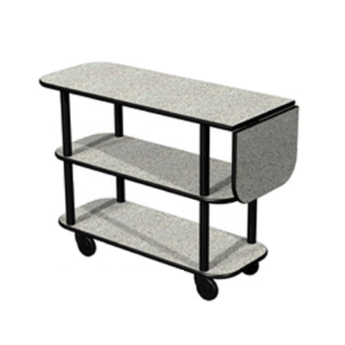 Geneva Rectangular Dessert Cart w/ Multi-Tiered Design - Black (36102)-cityfoodequipment.com