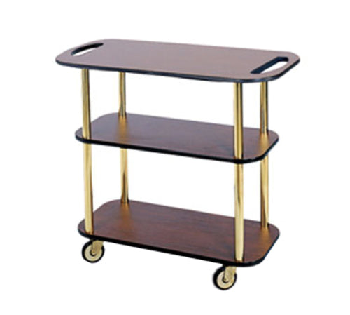 Geneva Rectangular Dessert Cart w/ Multi-Tiered Design - Mahogany (36104)-cityfoodequipment.com