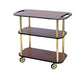 Geneva Rectangular Dessert Cart w/ Multi-Tiered Design - Mahogany (36104)-cityfoodequipment.com