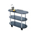 Geneva Oval Dessert Cart w/ Multi-Tiered Design - Black (36200)-cityfoodequipment.com