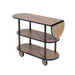 Geneva Oval Dessert Cart w/ Multi-Tiered Design - Ebony Wood (36202)-cityfoodequipment.com