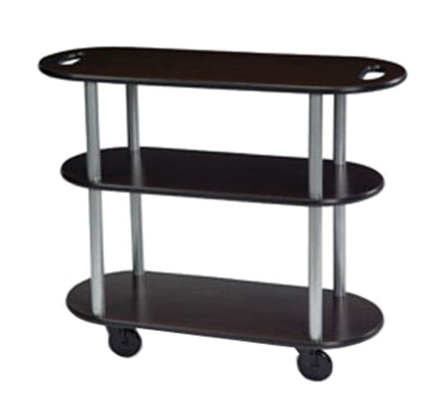Geneva Oval Dessert Cart w/ Multi-Tiered Design - Black (36204)-cityfoodequipment.com