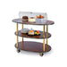 Geneva Oval Dessert Cart w/ Domed Design - Mahogany (36303)-cityfoodequipment.com