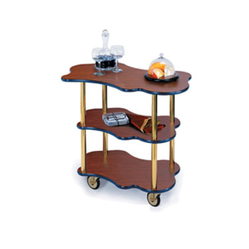 Geneva Oval Dessert Cart w/ Multi-Tiered Design - Mahogany (36400)-cityfoodequipment.com