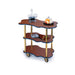 Geneva Oval Dessert Cart w/ Multi-Tiered Design - Mahogany (36400)-cityfoodequipment.com