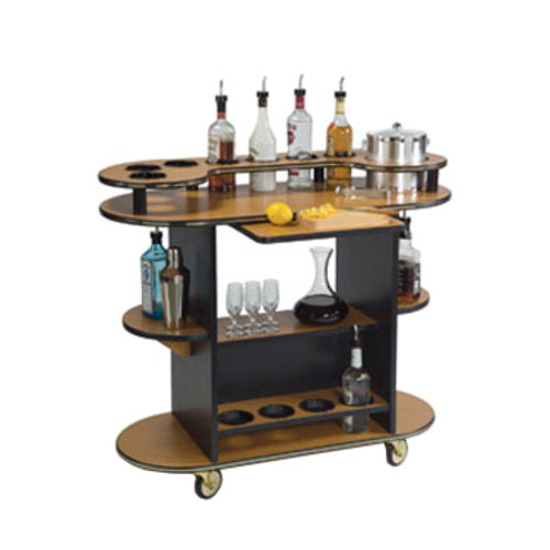 Geneva Oval Dessert Cart w/ Multi-Tiered Design - Maple (37210)-cityfoodequipment.com