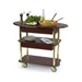 Geneva Oval Dessert Cart w/ Multi-Tiered Design - Mahogany (37307)-cityfoodequipment.com