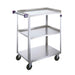 Lakeside 422A 3 Level Stainless Utility Cart W/ 500 Lb Capacity, Raised Ledges-cityfoodequipment.com