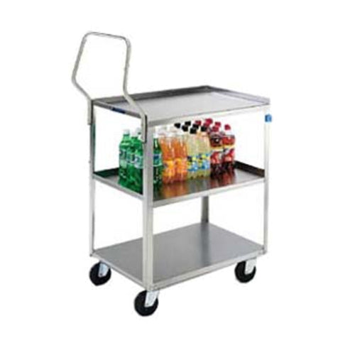 Lakeside 4322 3 Level Stainless Utility Cart w/ 300 lb Capacity, Raised Ledges-cityfoodequipment.com