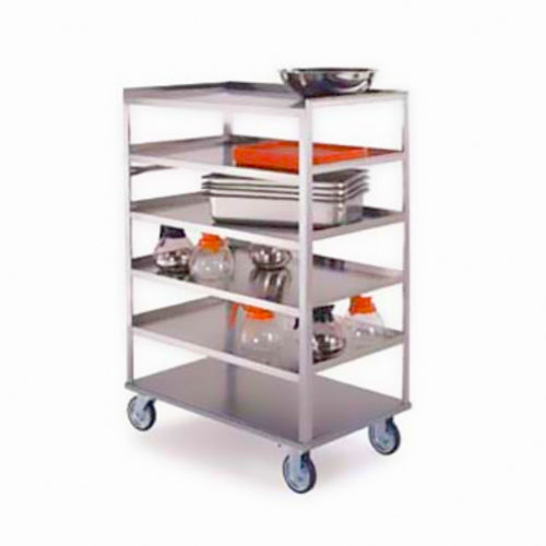 Lakeside 451 Queen Mary Cart - 8 Levels, 500 lb. Capacity, Stainless, Raised Edges-cityfoodequipment.com