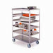 Lakeside 451 Queen Mary Cart - 8 Levels, 500 lb. Capacity, Stainless, Raised Edges-cityfoodequipment.com