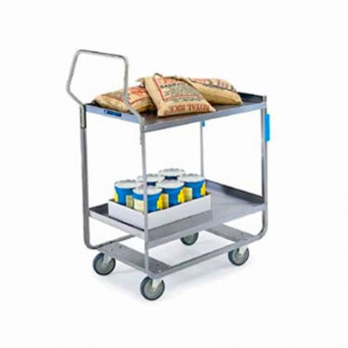 Lakeside 4744 2 Level Stainless Utility Cart w/ 700 lb Capacity, Raised Ledges-cityfoodequipment.com