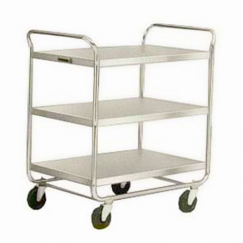 Lakeside 493 3 Level Stainless Utility Cart w/ 500 lb Capacity, Flat Ledges-cityfoodequipment.com