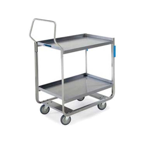 Lakeside 4943 2 Level Stainless Utility Cart w/ 1000 lb Capacity, Raised Ledges-cityfoodequipment.com