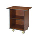 Lakeside 66100 33 1/2" Mobile Enclosed Beverage Service Cart w/ (3) Levels - Wood, Victorian Cherry-cityfoodequipment.com