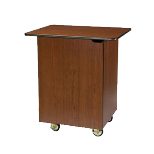 Lakeside 66105 33 1/2" Mobile Enclosed Beverage Service Cart w/ (3) Levels & (2) Doors - Wood, Victorian Cherry-cityfoodequipment.com