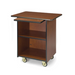 Lakeside 66109 33 1/2" Mobile Enclosed Beverage Service Cart w/ (3) Levels & Pull Out Shelf - Wood, Victorian Cherr-cityfoodequipment.com