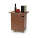 Lakeside 66112 33 1/2" Mobile Enclosed Beverage Service Cart w/ (3) Levels, Door, & Drawer - Wood, Victorian Cherry-cityfoodequipment.com
