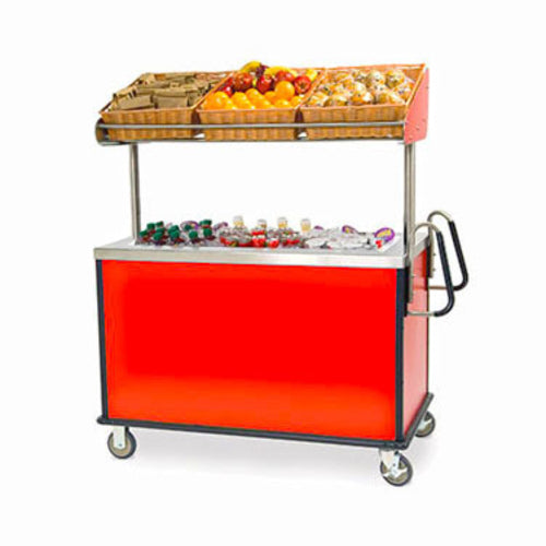 Lakeside 668 Food Cart for Breakfast w/ Overshelf, 54 3/4"L x 28 1/2"W x 67"H, Stainless-cityfoodequipment.com