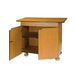 Lakeside 67112 45 1/2" Mobile Enclosed Beverage Service Cart w/ (3) Levels, Door, & Drawer - Wood, Maple-cityfoodequipment.com