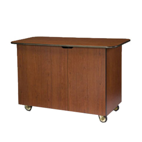 Lakeside 68105 57 1/2" Mobile Enclosed Beverage Service Cart w/ (4) Compartments & (2) Doors - Wood, Victorian Cher-cityfoodequipment.com