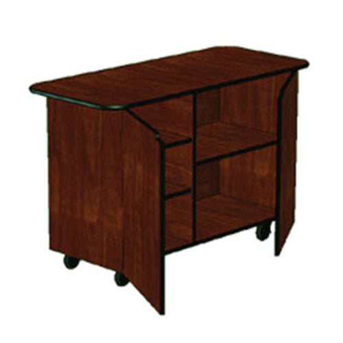 Lakeside 68205 57 1/2" Mobile Enclosed Beverage Service Cart w/ (5) Compartments & (2) Doors - Wood, Victorian Cher-cityfoodequipment.com